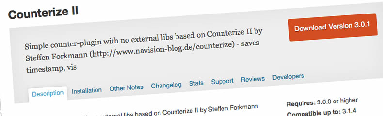 Counterize II WordPress